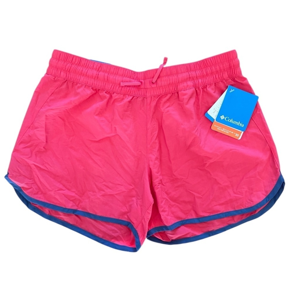 NWT Columbia Women Active Shorts MED 4” Berkeley Basin Pink Nylon Outdoor Swim